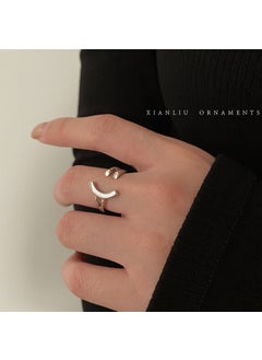 Bamboo Joint Pearl Ring Adjustable Unique Design 3056