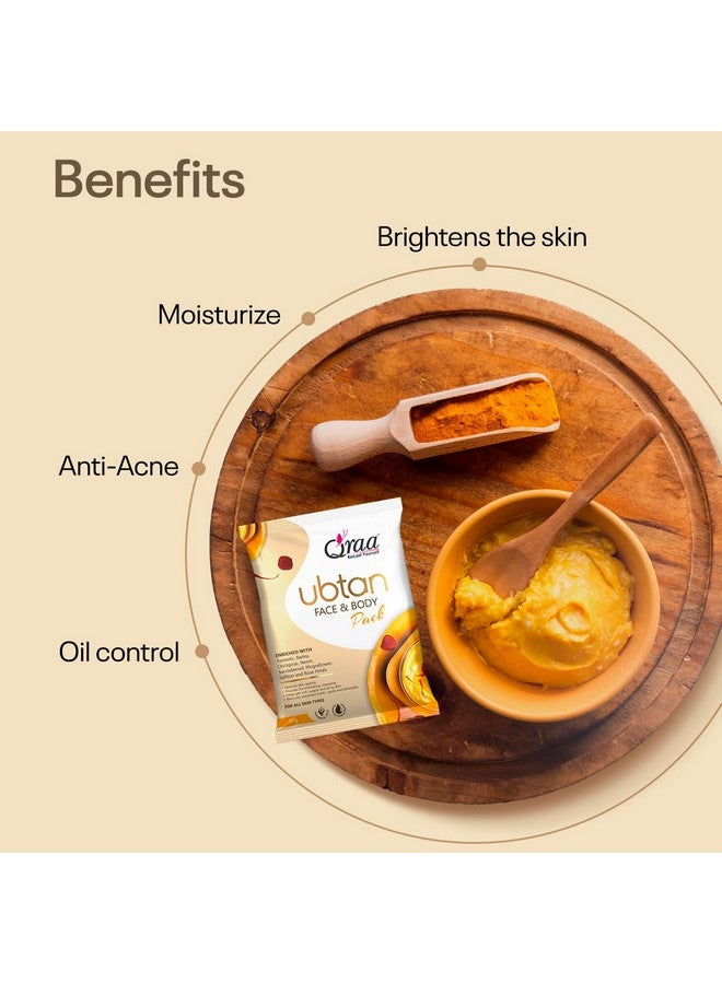 Qraa Ubtan Facepack For Glowing Skinacnepimplesdetan& Brighteningpack Of 3150G - Image 3