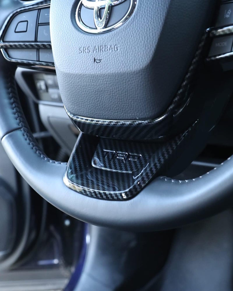 YAKANEY Carbon Fiber Steering Wheel Trims for Toyota Highlander - Image 3