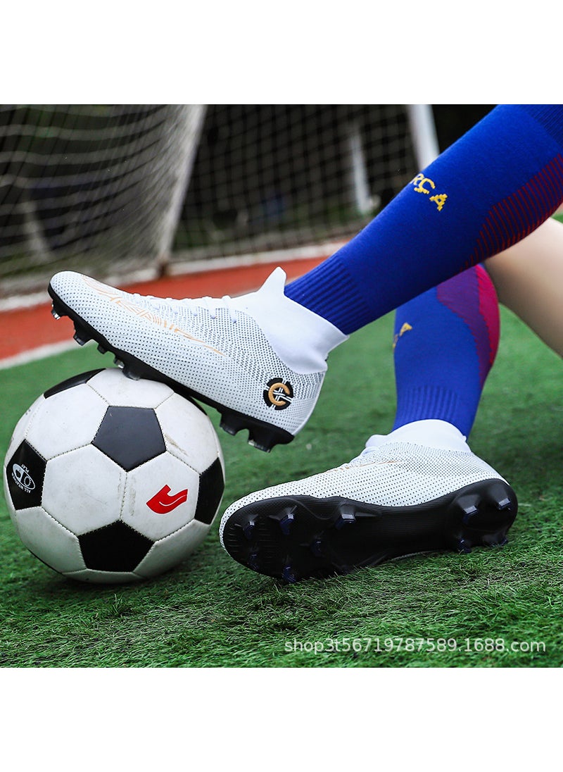 Generic - Plus Size 46-49 Soccer Cleats for Artificial Turf white spike - Image 1