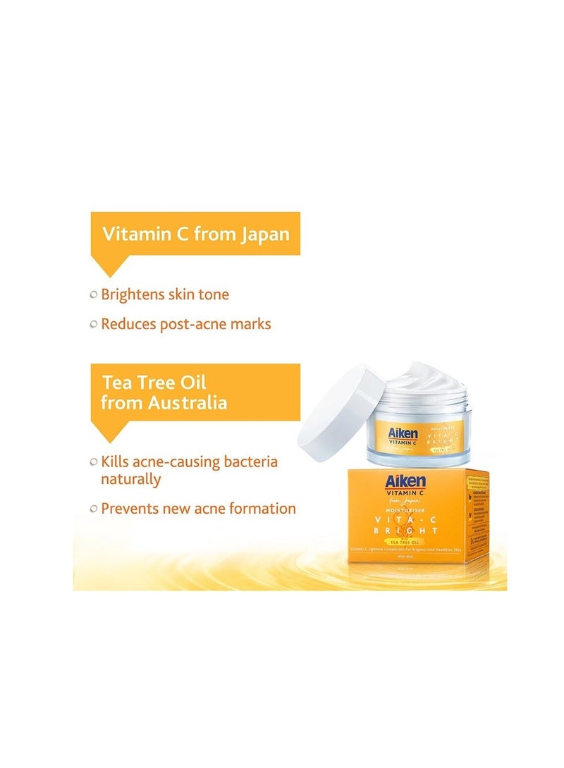 Aikenn Aiken Vita-C Brightening Moisturiser 40g Gel Texture Vita C 72 hours Moisture Lock Skincare - Image 2