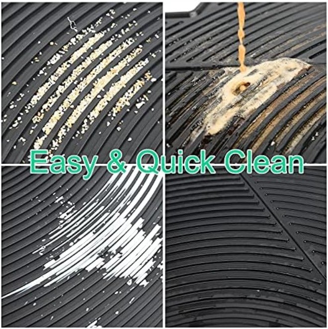 Matericuo سجاد أرضية سيارة مُصمم خصيصًا لسيارات لكزس من طراز ES/ES350/ES300h موديلات 2019-2024، بلون أسود، مصنوع من المطاط، يوفّر حماية شاملة في جميع الأحوال الجوية، متين وعديم الرائحة. - Image 4