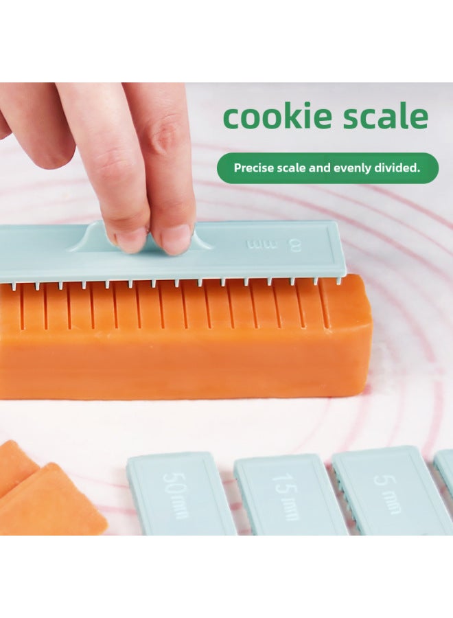Cookie Scale Biscuit Cutter Cake Roll Controller Thick Cut Biscuit Scale Household Baking Ruler Artifact-Color:Cookie Cake Roll Scale 8-piece Set - Image 2