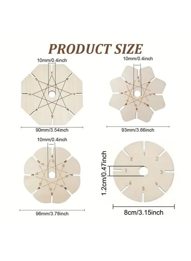 Kumihimo Loom 3.54 Inch DIY Jewelry Making Braiding Board With Flower Pegs For Bracelets Keychains - Image 5