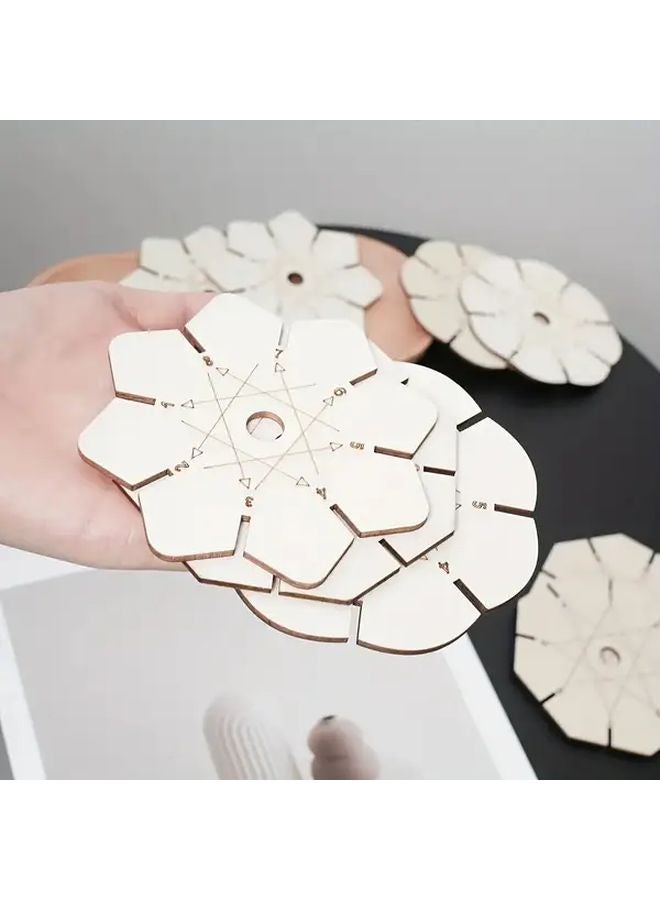 Kumihimo Loom 3.54 Inch DIY Jewelry Making Braiding Board With Flower Pegs For Bracelets Keychains - Image 3