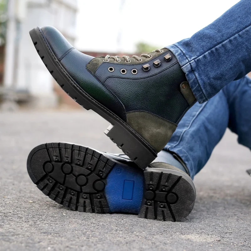 Bacca Bucci Olive Dragon Waterproof Leather Trekking and Biking Boots for Men | Best Price UAE