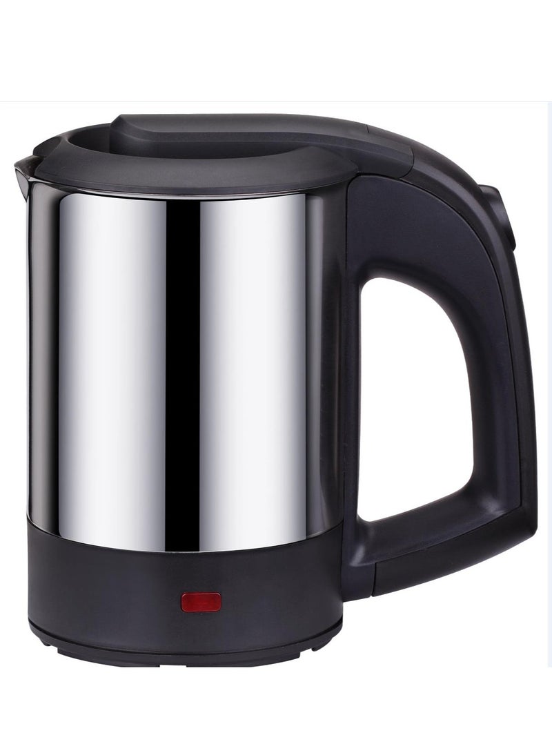 Portable Electric Coffee Pot 0.5L | Stainless Steel Material | Power Indicator Light | Automatic Power Off and Overheat Protection | Base-Free Lightweight Pot Body | 1000W Fast Heating | TY-CKT105A | Silver/Black 