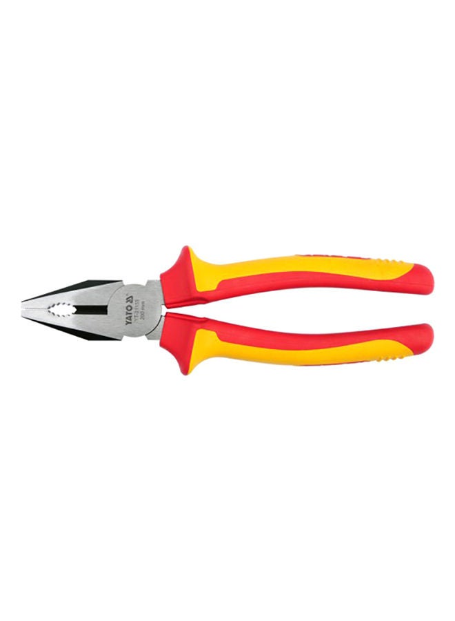 NIBEMINENT Insulated Combination Plier 200mm VDE-1000V YT-21153 Silver/Yellow/Red 8inch - Image 1