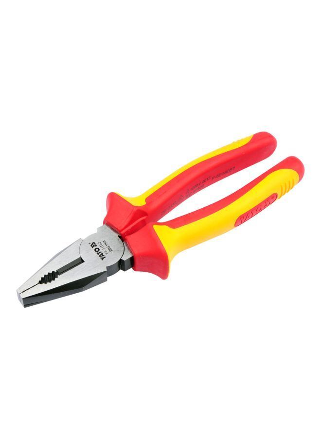 NIBEMINENT Insulated Combination Plier 200mm VDE-1000V YT-21153 Silver/Yellow/Red 8inch - Image 3
