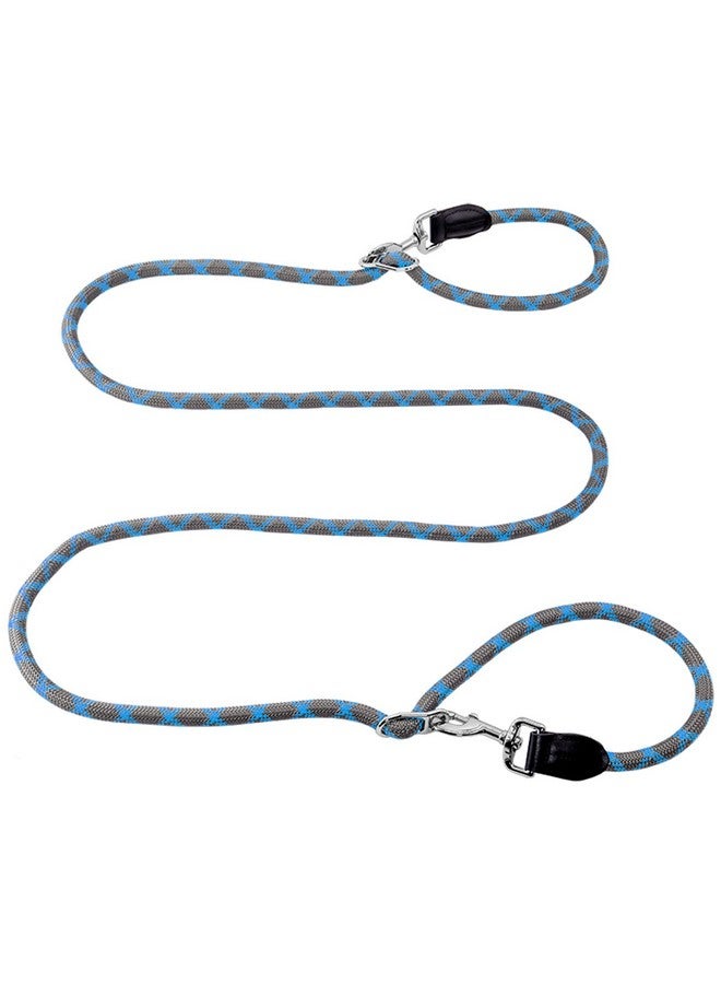 Gihunk Hands Free 8.5ft Nylon Double Dog Leash with Reflective Stitching, Adjustable Waist Fits All for Medium Large Dogs - Blue - Image 1