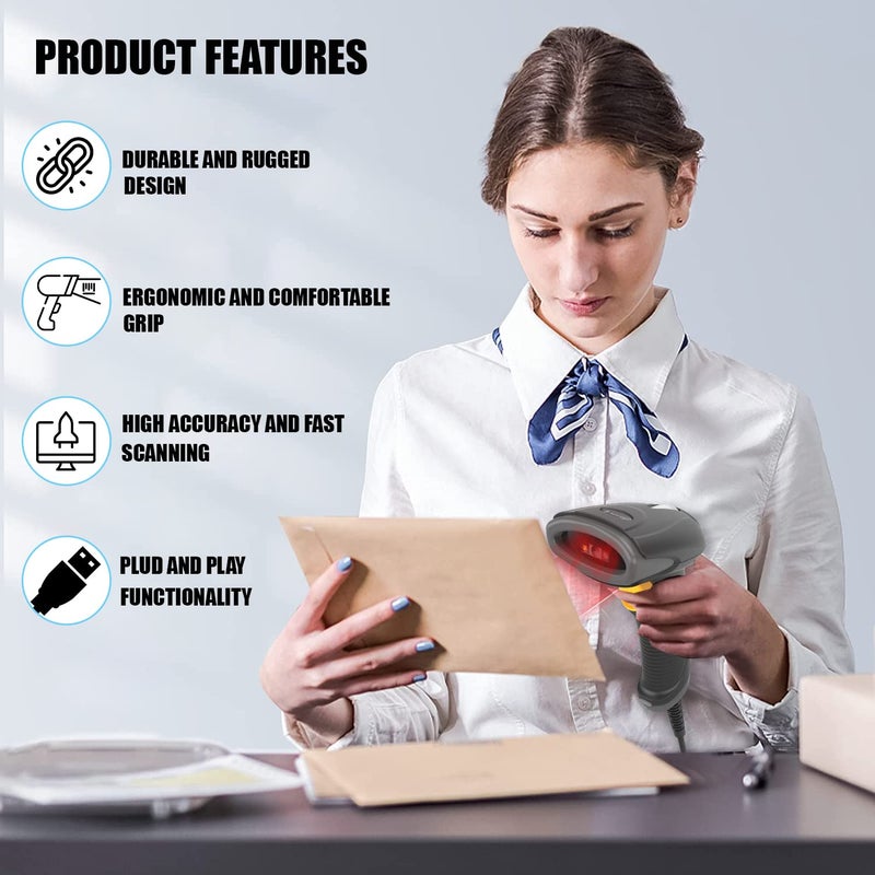 New Land ماسح ضوئي محمول HR2081 1D، 2D قارئ رموز بار USB خفيف الوزن مقاوم للماء بتصنيف IP42 محمول للدفع عبر الهاتف المحمول في السوبر ماركت - Image 4