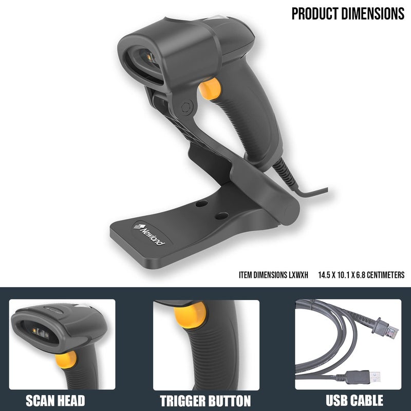 New Land ماسح ضوئي محمول HR2081 1D، 2D قارئ رموز بار USB خفيف الوزن مقاوم للماء بتصنيف IP42 محمول للدفع عبر الهاتف المحمول في السوبر ماركت - Image 5