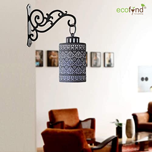 ecofynd 4 Pack Metal Wall Hook Hanging Plant Bracket | Decorative Straight Plant Hanger for Pots, Bird Feeders, Planters, Lanterns, Cotton, Wind Chimes Indoor Outdoor, Black - Image 5
