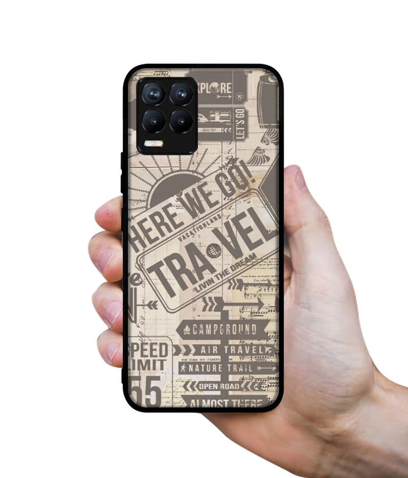 Casotec Travel Design Premium 2D Printed Metal Back Case Cover for Realme 8 4G / 8 Pro 4G - Image 3