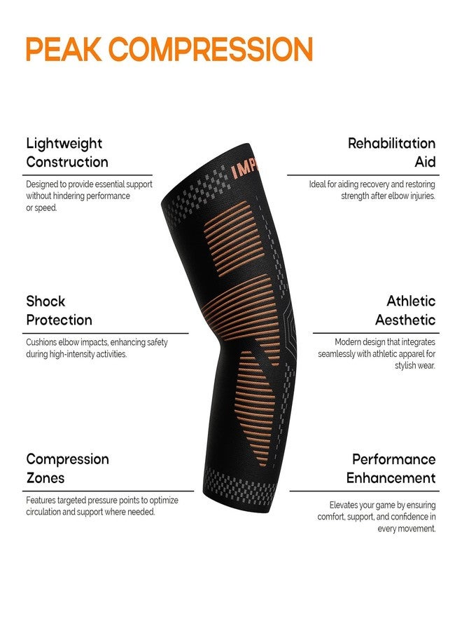 IMPETUS 3D Elbow Support – Elbow Brace for Men & Women for Gym, Sports & Pain Relief | Compression Sleeve | Tennis Elbow Sleeve for Workout, Cricket, Badminton & Training – Black (Size XXL - 1pair) - Image 3