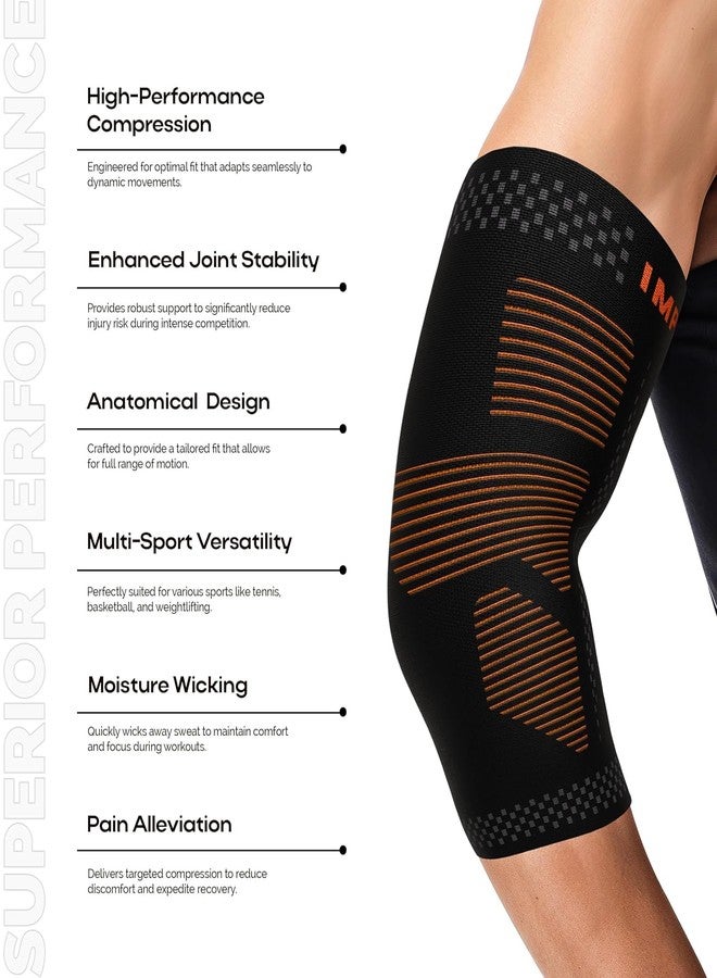 IMPETUS 3D Elbow Support – Elbow Brace for Men & Women for Gym, Sports & Pain Relief | Compression Sleeve | Tennis Elbow Sleeve for Workout, Cricket, Badminton & Training – Black (Size XXL - 1pair) - Image 4