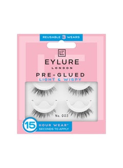 EYLURE Press On Preglued False Eyelashes Light & Wispy Accent Lash No. 003 Twin Pack  - Image 1