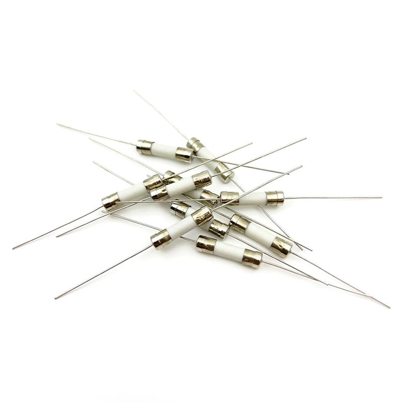 10PCS Ceramic Tube Fuse 5x20mm F12A 250V 2A to 30A with Lead - Image 1