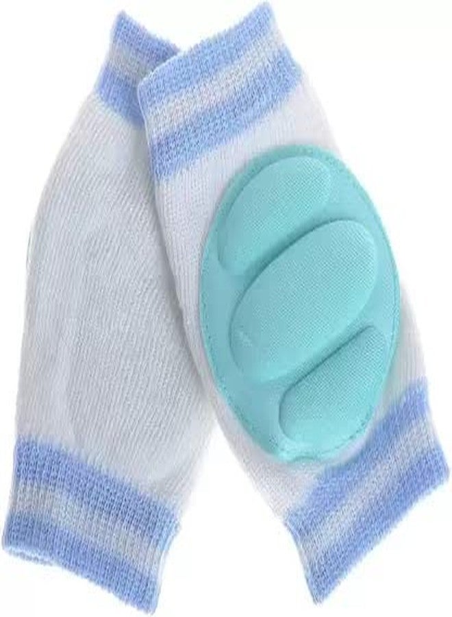 serveuttam Leosportz Baby Knee Pads Toddler Safety Crawling Elbow Protector Infant Kids Cute Cushion (1Pair, Grey) Pink Baby Knee Pads (plain) (Blue) - Image 1