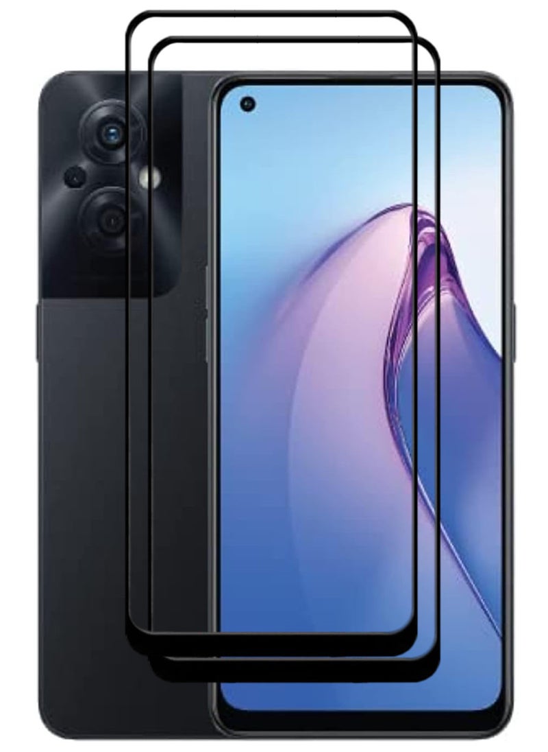 ACLIX 2 Pieces Antistatic ESD Dustproof Premium Quality High Definition Tempered Glass Screen Protector Designed For Oppo Reno8 Z - Image 1