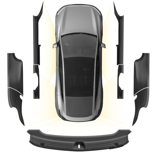 3W Tesla Model Y Juniper 9PCS Door Sill Protector 2025 2026 5 Seat Not for Premium AWD Standard Front Rear Rear Bumper Trunk Door Entry Guard Antidust Cover Edge Guards Model Y Accessories - Image 1