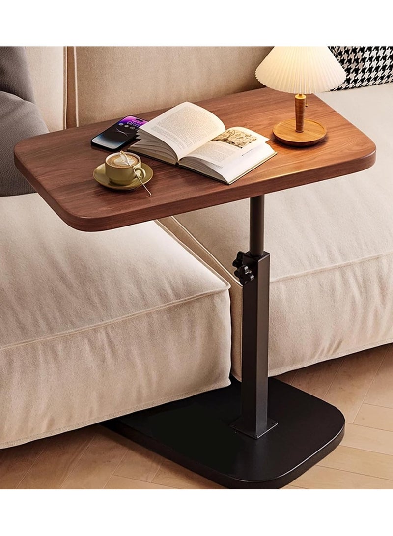 DubaiGallery طاولة جانبية قابلة للتعديل طاولة سرير صغيرة طاولة جانبية رفيعة طاولة نهاية، طاولة قهوة على شكل C موفرة للمساحة، طاولة وجبات خفيفة بجانب الأريكة للأثاث القابل للإمالة - Image 2