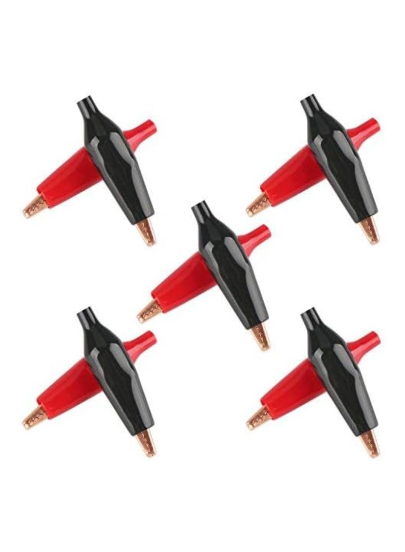 SYOSI Alligator Clips, 16PCS Insulated Electrical Test Kit, 1.77"/45mm 10A Pure Copper Alligator Clip Crocodile Clamps Jumper Helper, Protective Insulation Cover, Copper Alligator Soft Insulated Cover  - Image 3