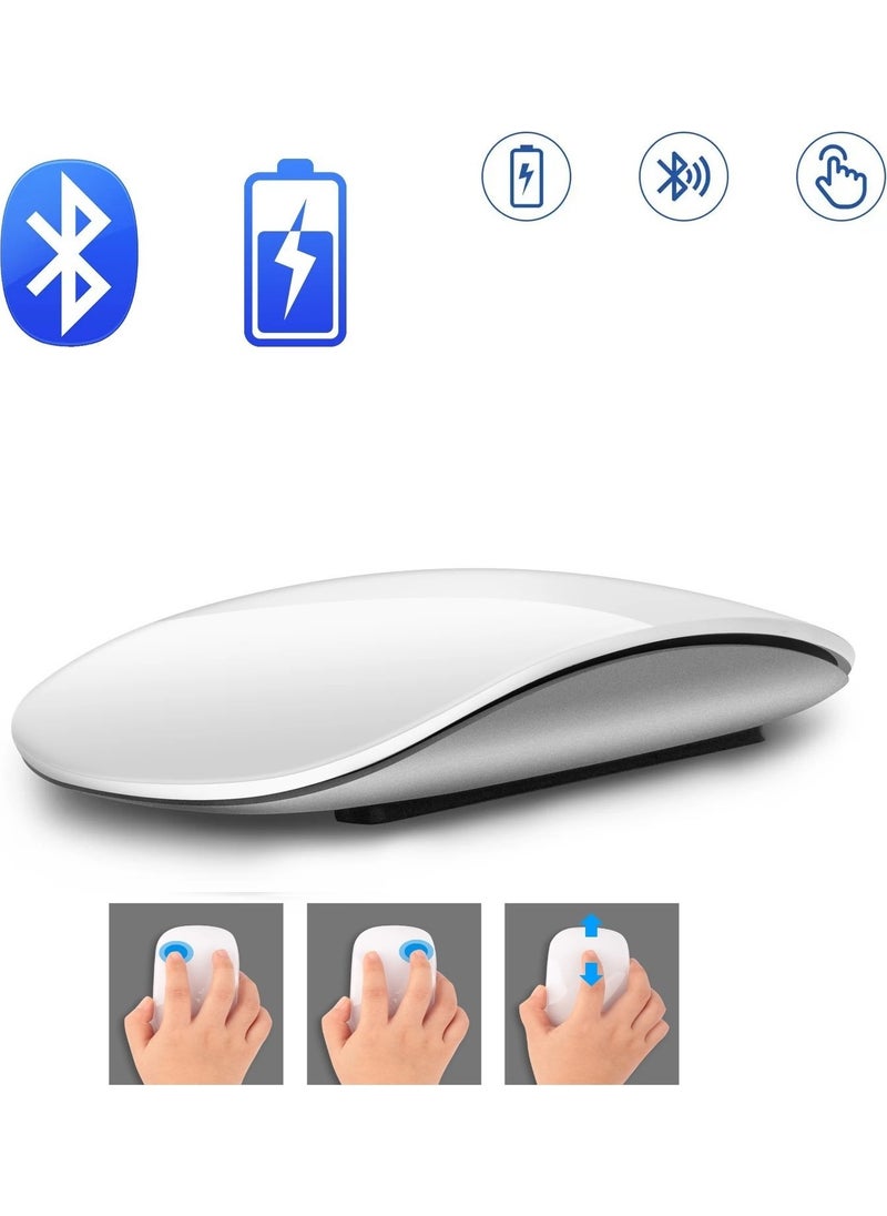 Duhaline - Bluetooth Touch Rechargeable Mouse Silent Touch Wireless Mouse Compatible with Tablet Phone and Computer - Image 1