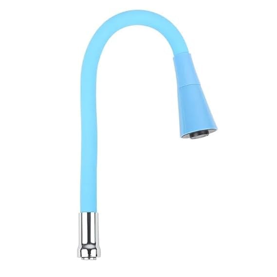 Gyanadh Faucet Pipe Brass Swan Neck Tap with 360degree Flexible Silicone Swivel Spout for Kitchen Sink and Wash Basin Dual Flow Hot Cold Water Tap Kitchen Sink Faucet - Image 1