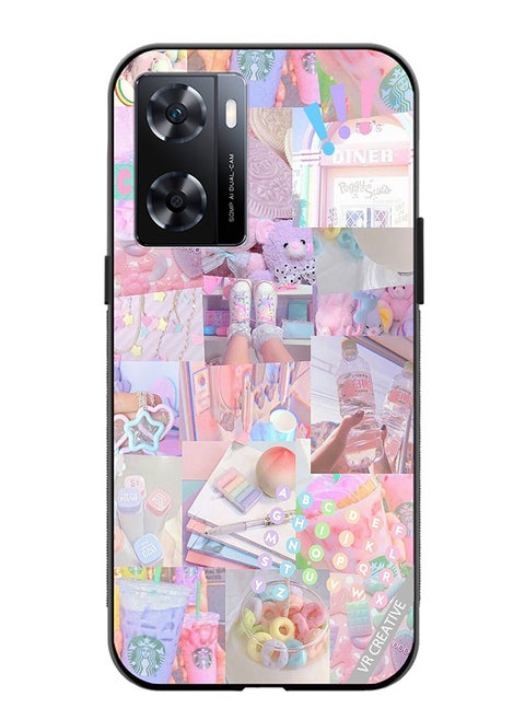 Protective Case Cover For Oppo A57/A77s Cute Collage Design Multicolour