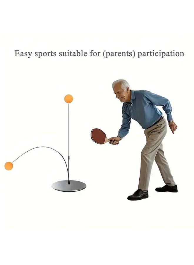 Ping Pong Set 8pcs Hand Eye Coordination Training With Paddles Elastic Balls Portable - Image 2