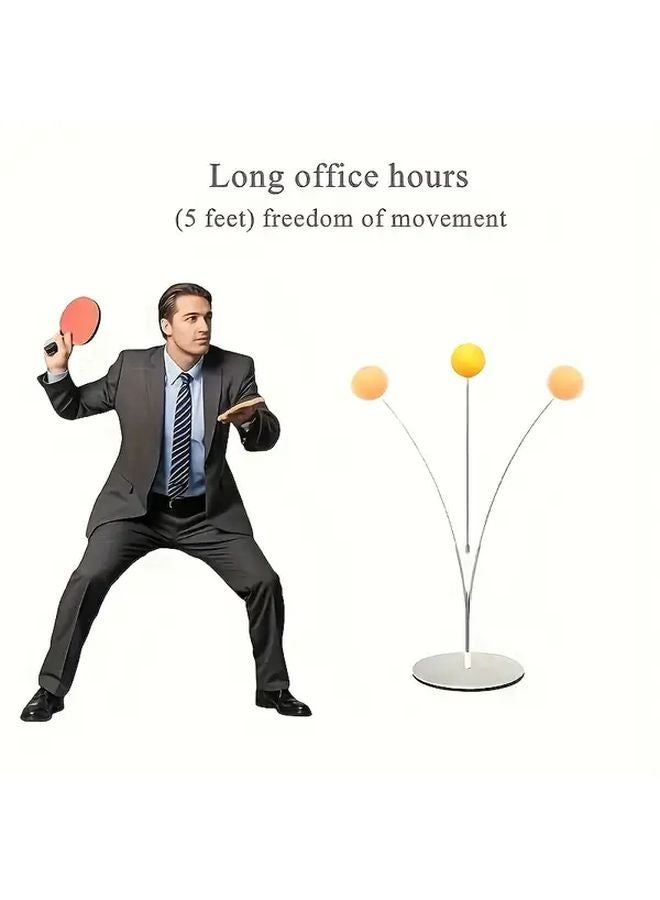 Ping Pong Set 8pcs Hand Eye Coordination Training With Paddles Elastic Balls Portable - Image 4