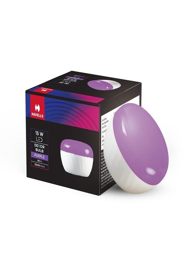هافلز مصباح LED زخرفي من هافيلز ديكور بقوة 15 واط بتصميم فريد لإخفاء الحامل | B22 | (بنفسجي) - Image 1