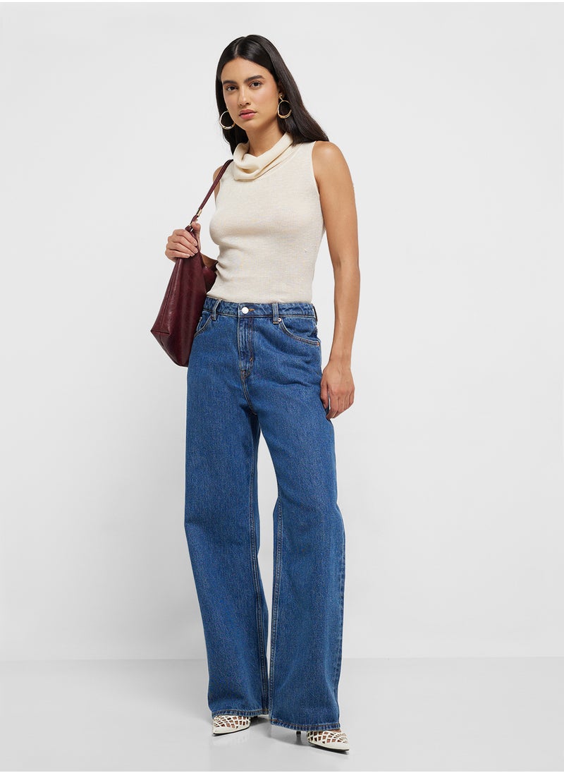 MANGO Knitted Top With Draped Neck  - Image 4