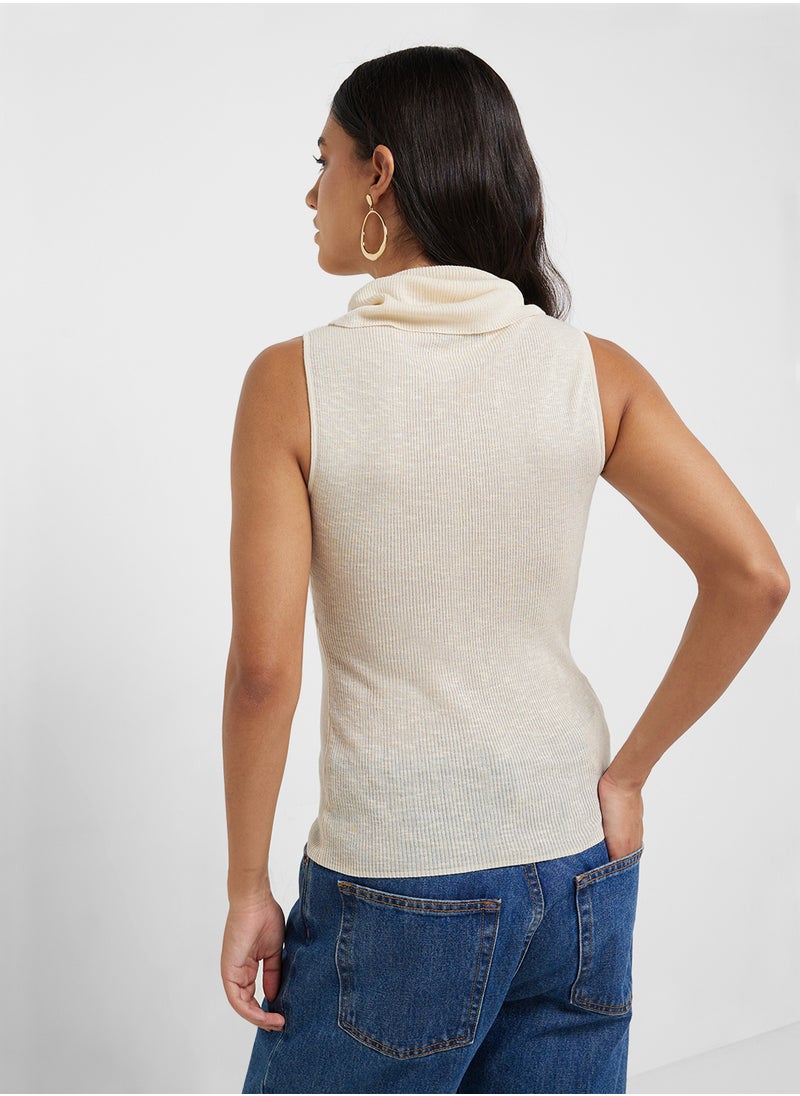 MANGO Knitted Top With Draped Neck  - Image 2