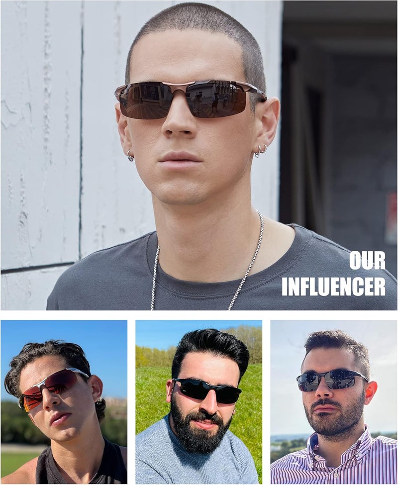 Duco Mens Sports Polarized Sunglasses UV Protection Sunglasses for Men 8177s - Image 2