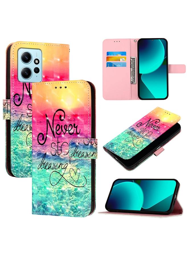 S-TOP Case For Redmi Note 12 4G Global 3D Painting Horizontal Flip Leather Phone Case - Image 1