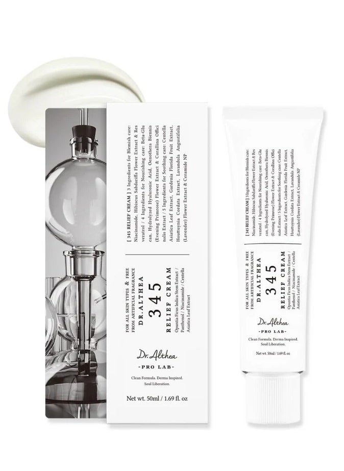 Dr.althea Dr.Althea 345 Relief Cream 50ml | Daily Face Moisturizer | Blemish Relief Care | Soothing Recovery & Moisture with Niacinamide, Panthenol | Korean Vegan Skincare for All Skin Types / 1.69 fl. oz  - Image 1