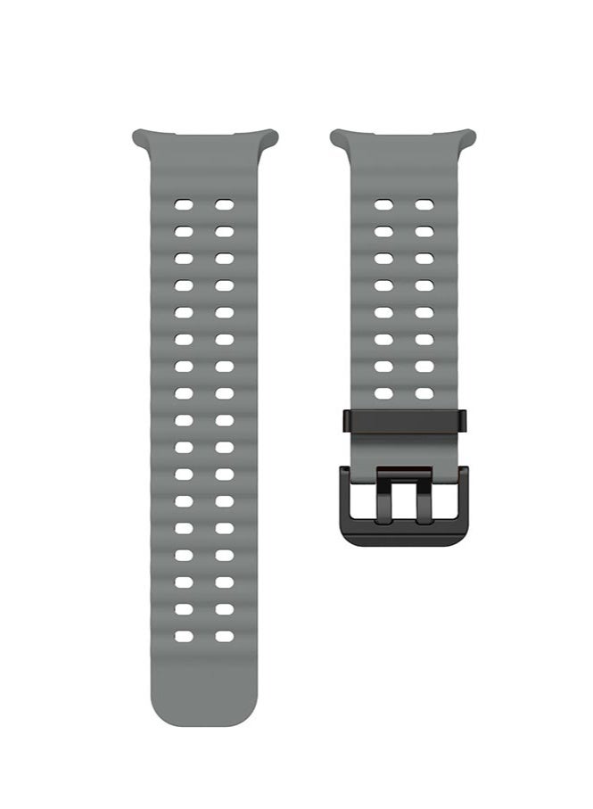 HL-Tech Samsung Galaxy Watch Ultra 47mm Soft Silicone Replacement Strap - High Quality, Lightweight, Stylish & Durable - Easy Installation - Replacement Strap for Samsung Galaxy Watch Ultra 47mm Grey - Image 4