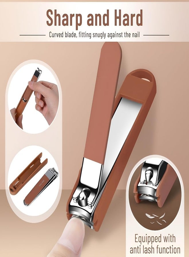 Click Charm مجموعة مقص أظافر محمولة 8 في 1، طقم مانيكير وباديكير احترافي للرجال والنساء والبالغين، مقص أظافر يدوي حاد من الفولاذ المقاوم للصدأ لأظافر اليدين والقدمين، طقم سفر مثالي كهدية - Image 3