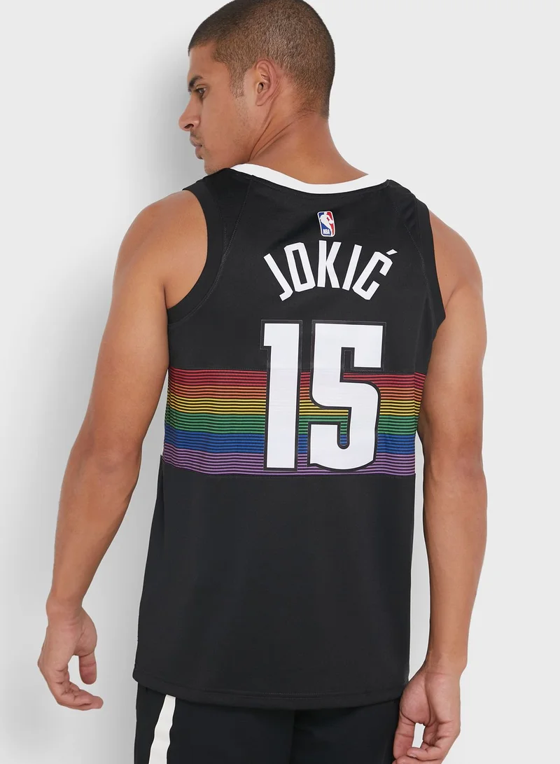 Denver Nuggets Black Rainbow Jersey Nuggets City Edition Denver