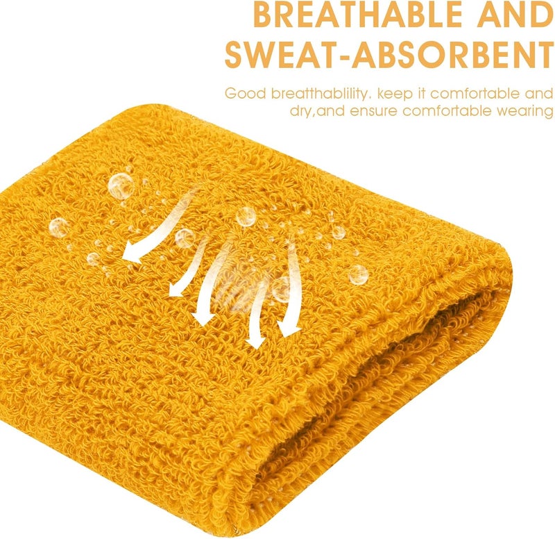 Aster 6pcs Headband Wristband Set, Including 2pcs Sports Headband and 4pcs Wristband Sports Band Colorful Striped Sweatband for Men and Women Basketball Soccer Yoga Badminton Tennis Volleyball Golf - Image 5