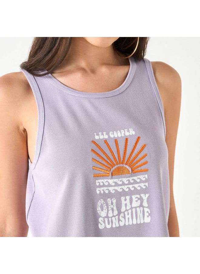 Lee Cooper Lee Cooper Graphic Print Sleeveless T-Shirt  - Image 4