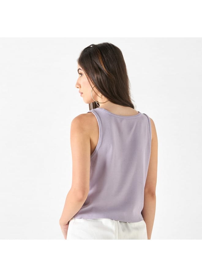 Lee Cooper Lee Cooper Graphic Print Sleeveless T-Shirt  - Image 3
