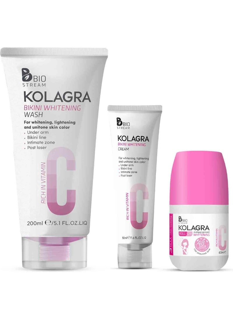 KOLAGRA Kolagra sensitive care bundle (Bikini routine+Roll on)  - Image 1