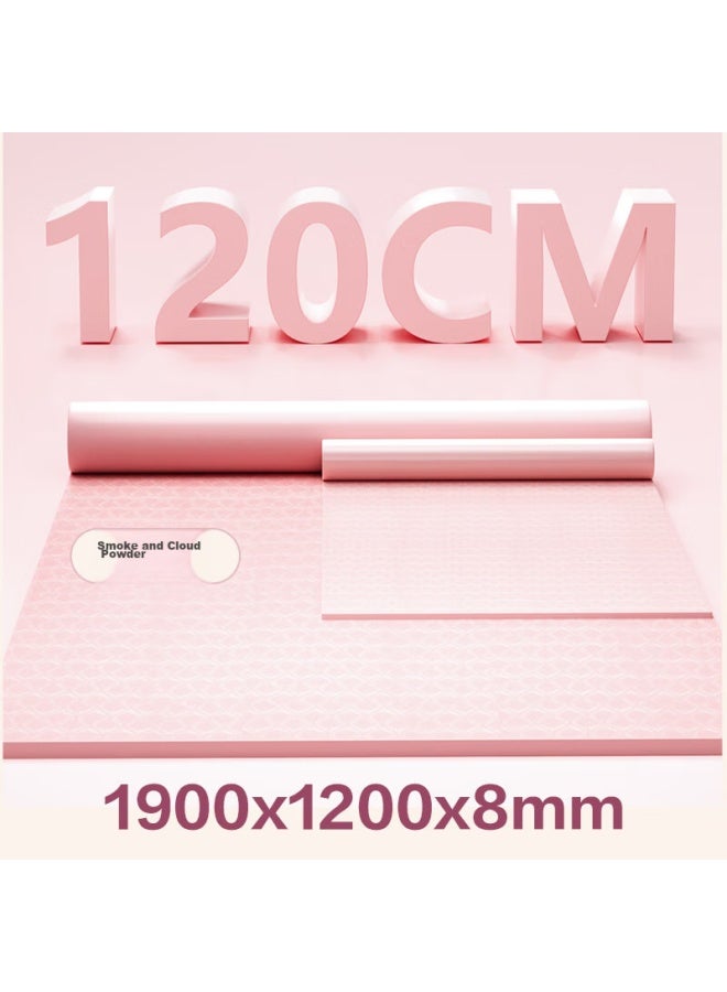 JD.com Jd Jingzao Fitness Jump Rope Mat, Yoga Mat, Thickened Soundproof, Extra Large Exercise Mat, 190*120cm, For Men And Women, Home Use, 8mm, Pink - Image 2