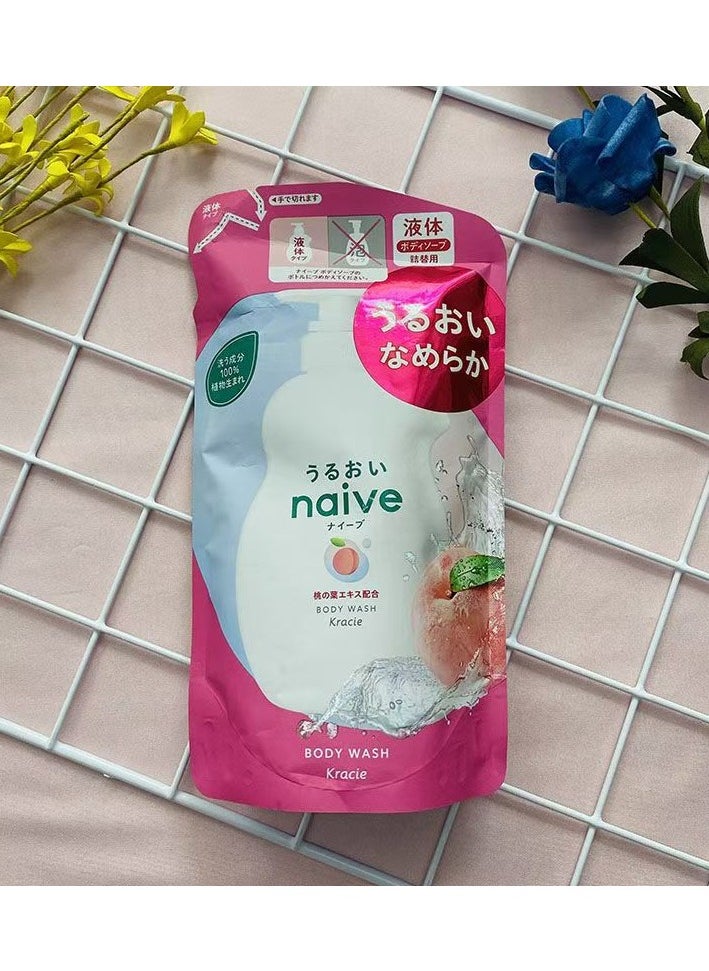 naive - Naive body soap (with peach leaf extract) Refill ,380ML - Image 1