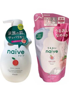 naive Naive body soap (with peach leaf extract) Refill ,380ML  - Image 2