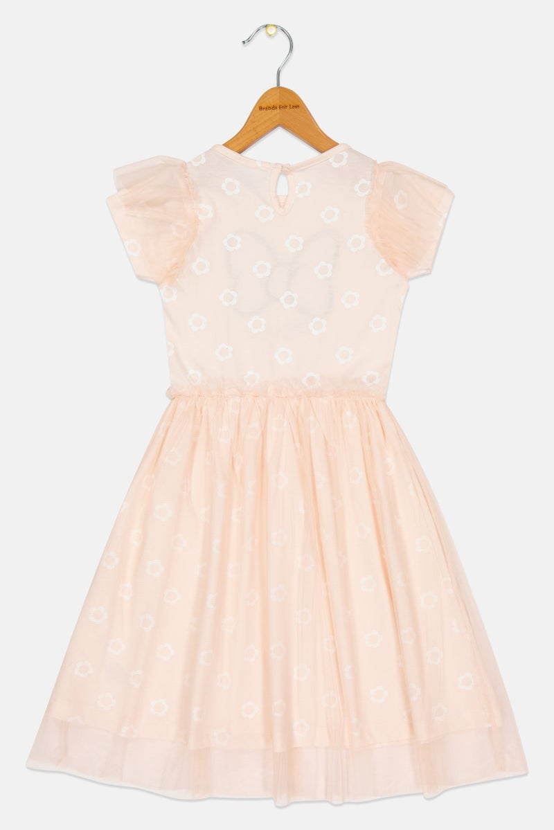 Disney Toddlers Girl Short Sleeve Mickey And Friends Dress, Light Pink - Image 3