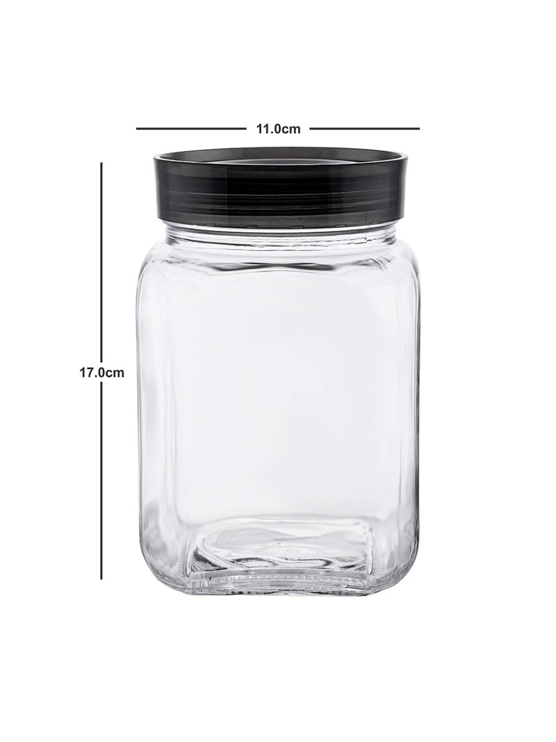 Goodhomes HMFG565-1200-2 Glass Storage Jar - 1200L, Set of 2Pcs, Transparent - Image 3